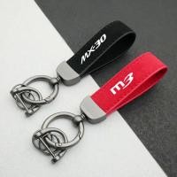 ราคา Car Suede Keychain Sport Key Ring Custom Gift With Logo For Mazda M3 M6 MX30 MX-30 key ring Car Accessorie (29111836955)