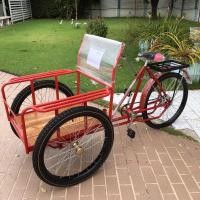 ราคา (มือหนึ่ง)ซาเล้ง รถเข็น 3 ล้อ (สีแดง) ชนิดถีบ ขนาดมินิ (MINI Size 55 x 70 cm.) (4154273969)