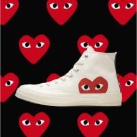 ราคา ♞,♘,♙2022 Genuine CDG X Converse Chuck Taylor All Star 1970s High 2025 (43112101798)