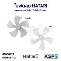 ราคา ใบพัดลม HATARI ฮาตาริ อุตสาหกรรม 18นิ้ว 22-24นิ้ว 5 แฉก อะไหล่พัดลม (9715040259)