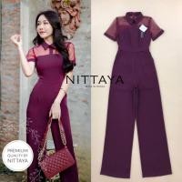 ราคา ป้าย NITTAYA จั้มสูทยาวคอปกซีทรู (9115635486)