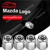 ราคา จุกลมยางรถยนต์ พร้อมโลโก้ จุกปิดลมยาง ฝาปิดจุกลม ยางรถยนต์ Mazda/มาสด้า สีขาว/สีดำ 1 ชุด (4 อัน) - Car Tire Valve Caps (28584791791)