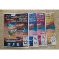 ราคา กระดาษโฟโต้ กันน้ำ 130 แกรม, 150 แกรม, 180 แกรม, 210แกรม / ขนาด A4 บรรจุ 50 แผ่น (18281444333)