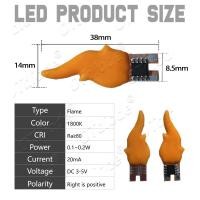 ราคา DC3-5V LED Cob แฟลชเทียน Edison เปลวไฟ LED Filament ไดโอดวันเกิดตกแต่งหลอดไฟอุปกรณ์เสริมเทียน DIY (28293479709)