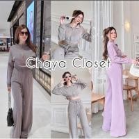 ราคา P389 ชุดเซ็ท 2 ชิ้น เสื้อแขนยาว วอร์ม กางเกงขายาววอร์ม airport set แฟชั่นผู้หญิง มาแรง thanyathep (14398294202)