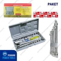 ราคา ชุดประแจกระบอก 40 ชิ้น + ชุดประแจแหวน DIAMOND 8 ชิ้น ชุดเครื่องมือ (46801575654)