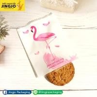 ราคา ถุงคุกกี้ ถุงใส่ขนม ถุงใส่คุกกี้ ซองซีล ซองซีลกลาง ถุงใส่สบู่ ( ลาย Flamingo สีชมพู ) ขนาด 7×9 ซม. ( 100 ใบ / แพค ) (3244330790)