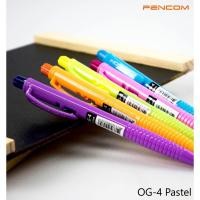 ราคา สีน้ำเงิน ปากกาหมึกน้ำมัน Pencom OG04 ด้ามสีหวาน ปากกาหมึกน้ำมันแบบกด ขนาด 0.5mm สีแฟนซี (29613898973)