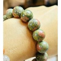 ราคา 12/6/68กำไลหินนำโชคหินยูนาไคต์ 14 มิล (29787525721)