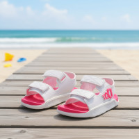 ราคา 1 คู่ สีชมพู ไซส์ 23-24 สไตล์สปอร์ตและลําลอง แฟชั่นฤดูร้อนสําหรับเด็ก กันลื่น สไตล์เกาหลี เหมาะกับเด็กโต รองเท้าชายหาด (46350655450)