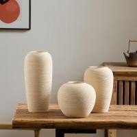 ราคา Retro art แจกันเซรามิคห้องนั่งเล่น hydroponic ดอกไม้สโตนแวร์หม้อโบราณเก่าหยาบ wabi-sabi สไตล์เครื่อ (45604985723)