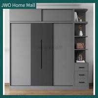 ราคา ตู้เสื้อผ้าขนาดใหญ่พิเศษชิดผนัง ตู้เสื้อผ้าที่บ้าน ตู้เก็บของประตูบานเลื่อน ตู้เก็บของความจุขนาดใหญ่ ความยาว 180/200 ซม (25274976033)
