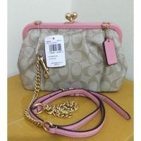 ราคา Coach C2876 Nora Kisslock Crossbody In Signature Canvas กระเป๋าสะพายข้าง