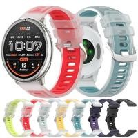 ราคา 22mm 20mm Jelly สายซิลิโคนสําหรับ Amazfit Aactive Max 2 Bip 6 5 Balance 2 Cheetah Pro รอบ T-Rex3 Pro huami Smartwatch GTR GTS 4 3 48 มม.44 มม.นาฬิกา (52655464672)