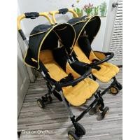 ราคา รถเข็นเด็ก รถเข็นเด็กแฝด รถเข็นคู่ Aprica duo สภาพสวยสีสดใส ใช้งานปกติ พร้อมใช้ (23951160445)
