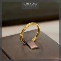 ราคา Gray & Gold แหวนวงเกลี้ยง ทรงมน หน้ากว้าง 2 มิล ชุบสีทอง (Gold) แหวนชายหญิง คู่รัก แต่งงาน [TC102] (23856323343)