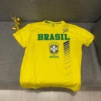 ราคา เสื้อกีฬาฟุตบอล สีเหลือง สกรีนลาย size XL มือสอง (42221427067)