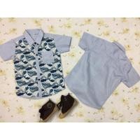 ราคา เสื้อเชิ้ตเด็ก ลายน้ำทะเล สีเทาอ่อน (7880226918)