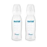 ราคา เนเจอร์ ขวดนม ยูแฮปปี้ 8 ออนซ์ (แพ็ค 2 ขวด) NATUR FEEDING BOTTL EUHAPPY 8 OZ. (PACK 2) (2437504548)