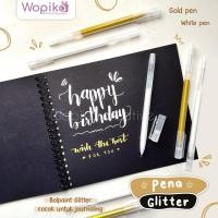ราคา ปากกากากเพชร Bolpaint สีทองและขาว | สําหรับสมุดโน้ตสมุดภาพเหมาะสําหรับกระดาษหลากหลายชนิด (55900457431)