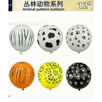 ราคา ลูกโป่งลายสัตว์ ลูกโป่งสัตว์ ขนาด 12นิ้ว (10ใบ) ยีราฟ วัว เสือดาว เสือโคร่ง ม้าลาย (24378050326)