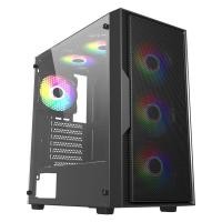 ราคา Cross-Border Luminous ATX Glass Side Plate Iron Mesh Desktop PC Gaming Case Game Case Computer Case (43279028798)