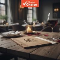 ราคา ป้ายเมนูไม้สลักโลโก้บาร์คาเฟ่ พร้อมแผ่นไม้ร่องหมุด แถบไม้ระแนง ปรับแต่งสําหรับร้านอาหารสไตล์มินิมอล (43723794366)