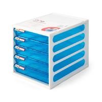 ราคา ONE ตู้เอกสาร 5 ชั้น โครงสีขาว ลิ้นชักสีฟ้าใส (49352856249)