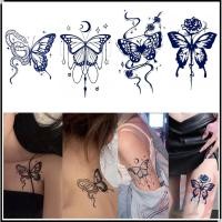 ราคา สติ๊กเกอร์รอยสักแบบชั่วคราว ดีไซน์งูและผีเสื้อกันน้ำ ติดทนนาน (40028232552)