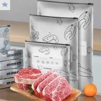 ราคา ชุดถุงแช่แข็งแบบยืน 10 ใบ, ถุงใส่อาหารป้องกันการรั่วแบบใช้ซ้ําได้, อลูมิเนียมฟอยล์ปลอดภัยตู้แช่แข็งเก็บสดที่ยาวขึ้น (41273666681)