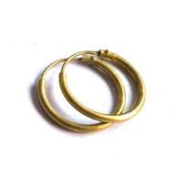 ราคา ต่างหูห่วงทองเหลืองแท้ ต่างหูแฮนด์เมด ห่วงทอง handmade brass hoops earrings (43715437863)