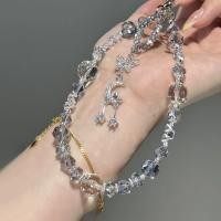 ราคา [Sea Blue Glacier] High-value Summer Sugar Cube Beaded Mobile Phone Chain ประณีต Strobe Niche Mobile Phone Hanging Chain (56256847257)