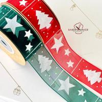 ราคา ริบบิ้นคริสต์มาส ผ้าแก้ว 10 เมตร สีเขียว สีแดง / Christmas โบว์ผูกตกแต่งกล่อง (25101346690)