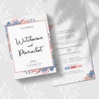 ราคา การ์ดแต่งงาน การ์ดมงคลสมรส การ์ดงานบวช ธีมสีชมพู (1 ใบ) (21972056676)