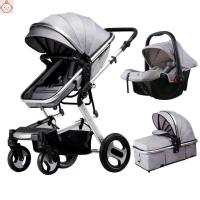 ราคา รถเข็นเด็กภูมิทัศน์สูงสามารถนั่งและนอนได้สี่ล้อโช้คอัพพับได้baby stroller 3 in 1 UC5X (29458626139)