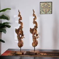 ราคา เอเชียตะวันออกเฉียงใต้แกะสลักไม้เนื้อแข็งทำช้างเก่าชั้นประดับห้องนั่งเล่นสโมสรช้างพระเจ้าโต๊ะตกแต่งงานฝีมือ (29237620031)