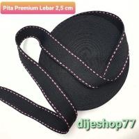 ราคา ริบบิ้นสีดําพรีเมี่ยมแถบสีชมพู (ต่อเมตร) / ริบบิ้นกล่อง / ริบบิ้นขัดขวาง / ริบบิ้นสายรัด / ริบบิ้นบิสบัน / ริบบิ้นผ้า / ริบบิ้นผ้า / ริบบิ้นหนา (56453221678)