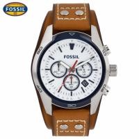 ราคา นาฬิกาข้อมือ Fossil CH2986 Coachman Chronograph Dial Tan Leather Men's Watch (2064593317)