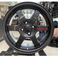 ราคา แม็ก HOF Te37 ขอบ 15 สีกันเงาหยอดแดง 4/100 (4วง) (7464437929)