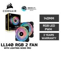 ราคา ⚡️กรุงเทพฯด่วน1ชั่วโมง⚡️ CORSAIR LL140 CASE FAN (พัดลมเคส) RGB 2 FAN WITH LIGHTING NODE PRO CO-9050074-WW ประกัน 2 ปี (2092002882)
