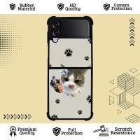 ราคา เคสไฮบริด เคสแบบกําหนดเอง Samsung Galaxy Z Flip 7 6 5 4 3 5GAction Kitty Paws ZR0181 ฝาครอบกรณี (47056306816)