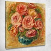 ราคา Vase Of Roses Pierre-Auguste Renoir, par498 ภาพพิมพ์บนผ้าใบแคนวาส (29217344228)