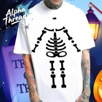 ราคา Woo Right เสื้อ HALLOWEEN ฮาโลวีน ลาย โครงกระดูก โครงกระดูก ฟักทอง ลวดลาย cotton 100% (44123072786)