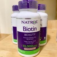 ราคา ถูกสุด ไบโอติน Natrol Biotin BEAUTY 10,000 mcg, แบบกลืน 100เม็ด (2651897559)