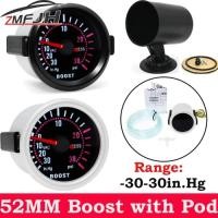 ราคา 2 "52mm Turbo Boost Gauge -1-2 Bar 0-30PSI Car Smoke Len Universal 12V Car Pointer Turbo Boost Pres (57655623769)