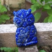 ราคา Lapis lazuli แกะสลักนกฮูก หินแท้ ลาพิส ลาซูลี่ (2071423221)