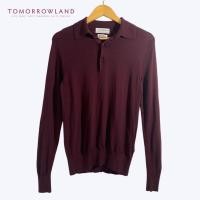 ราคา เสื้อโปโลคอปกแขนยาว ผู้หญิง สีแดงเลือดหมู แบรนด์ Tomorrowland ญี่ปุ่นมือสอง (24661855276)