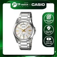 ราคา ของแท้ Casio MTP-1370D-7A2VDF สายเหล็กนาฬิกาผู้ชายปฏิทินวันที่ MTP-1370D-7A2 (53704840061)