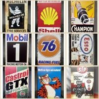 ราคา ป้ายสังกะสีวินเทจปั๊มน้ำมันตกแต่งผนังขนาด20x30เซ็นติเมตร (41972398594)