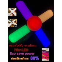 ราคา หลอดไฟ led JMF 75W (RGB) หลอดไฟ หลอดไฟทรงพัดลม หลอดไฟ led พับได้ หลอดไฟทรงใบพัด ในหลอดเดียว หลอดประหยัดไฟ 80 % หลอดไฟ5สี (7665913598)